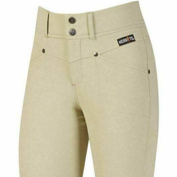 Pantalon Équestre Kerrits Bleu Taille XL – Breeches Genou NEUF